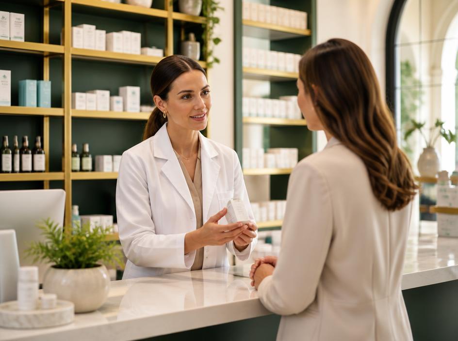 Vitl pharmacist providing a personalized consultation